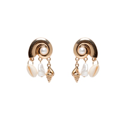 Brinco Feminino Conchas - Dourado