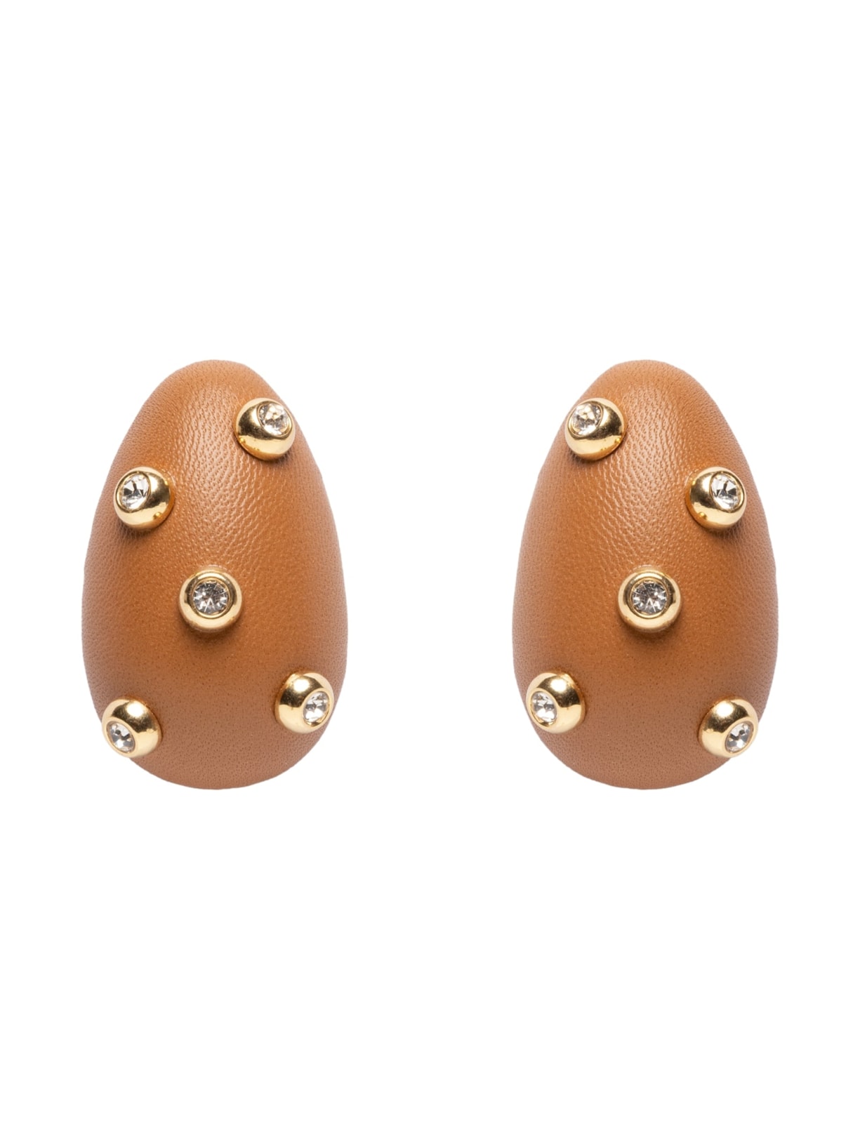 Brinco Feminino Convexo - Marrom