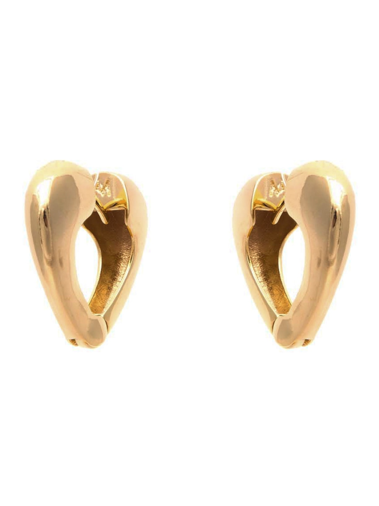 Brinco Feminino Coração G Amor Em Metal - Dourado