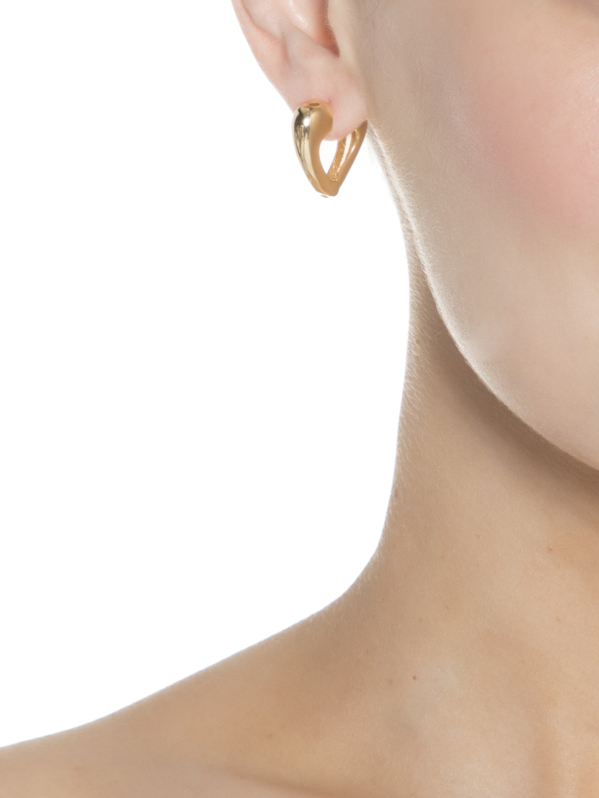 Brinco Feminino Coração M Amor Em Metal Dourado M.loures