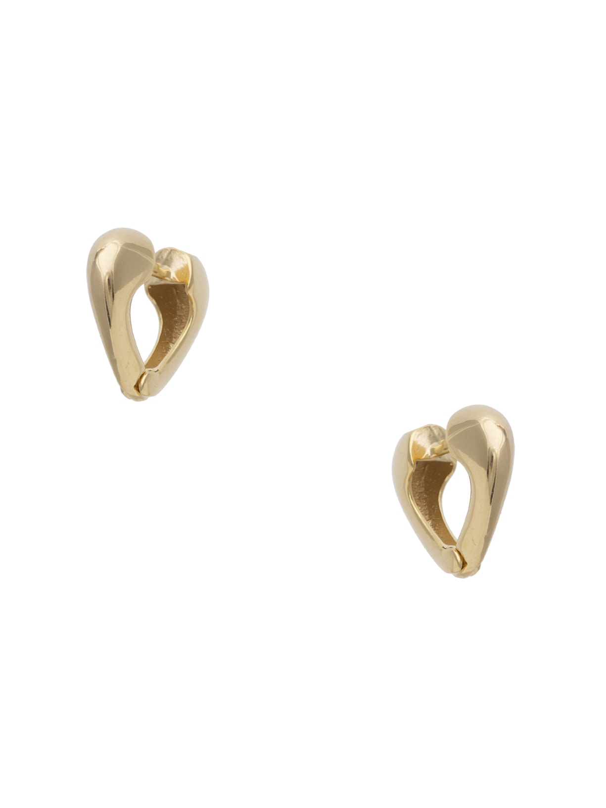 Brinco Feminino Coração M Amor Em Metal Dourado M.loures