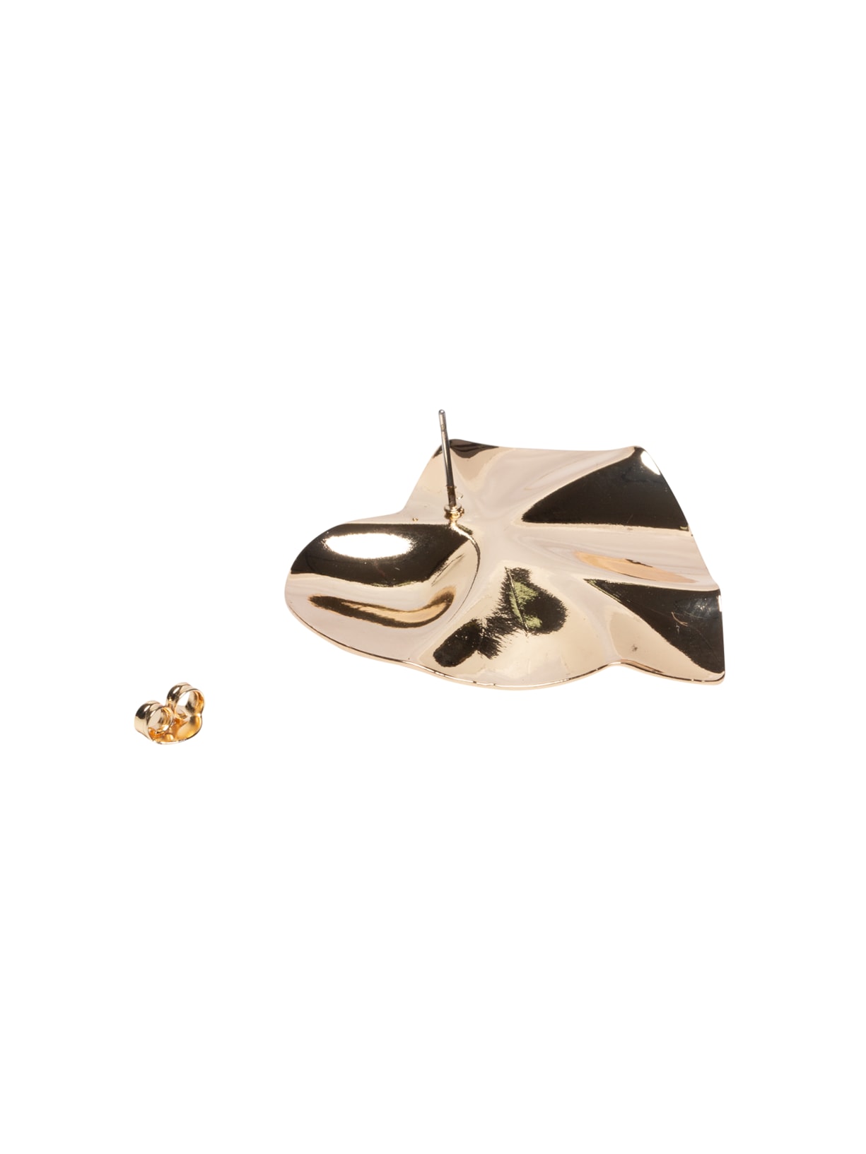 Brinco Feminino Coração Martelado Dourado Market 33