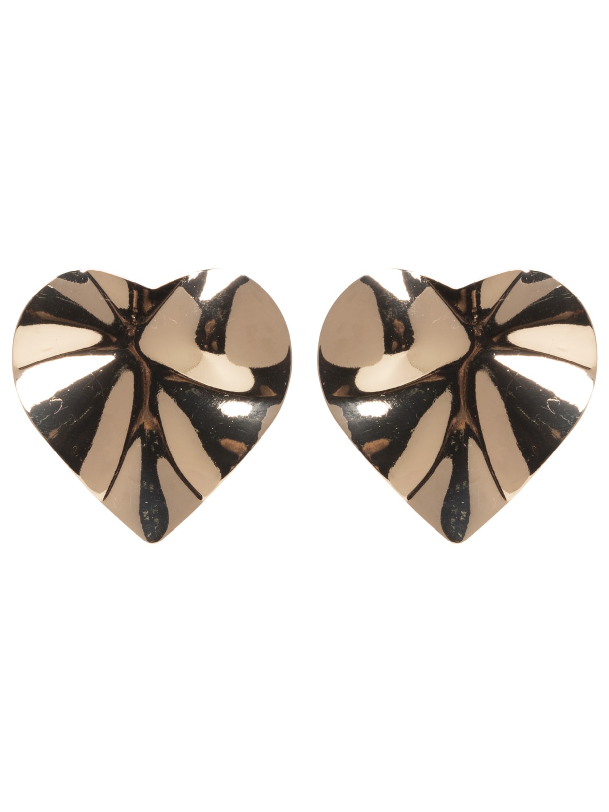 Brinco Feminino Coração Martelado - Dourado