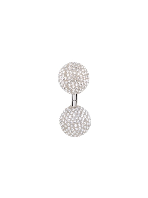 Brinco Feminino Crystal-Embellished Xl Atom - Prata