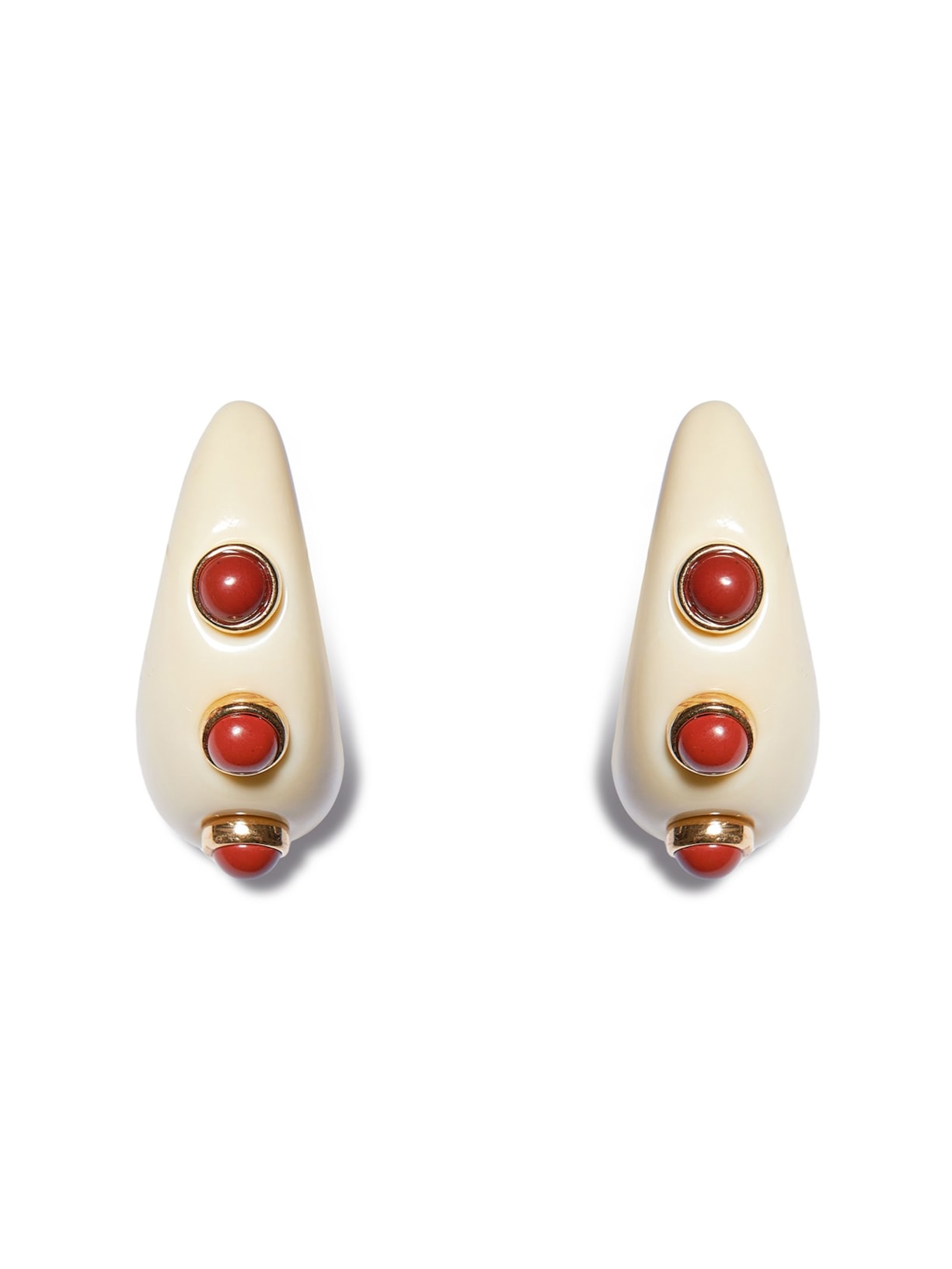 Brinco Feminino Dots - Off White