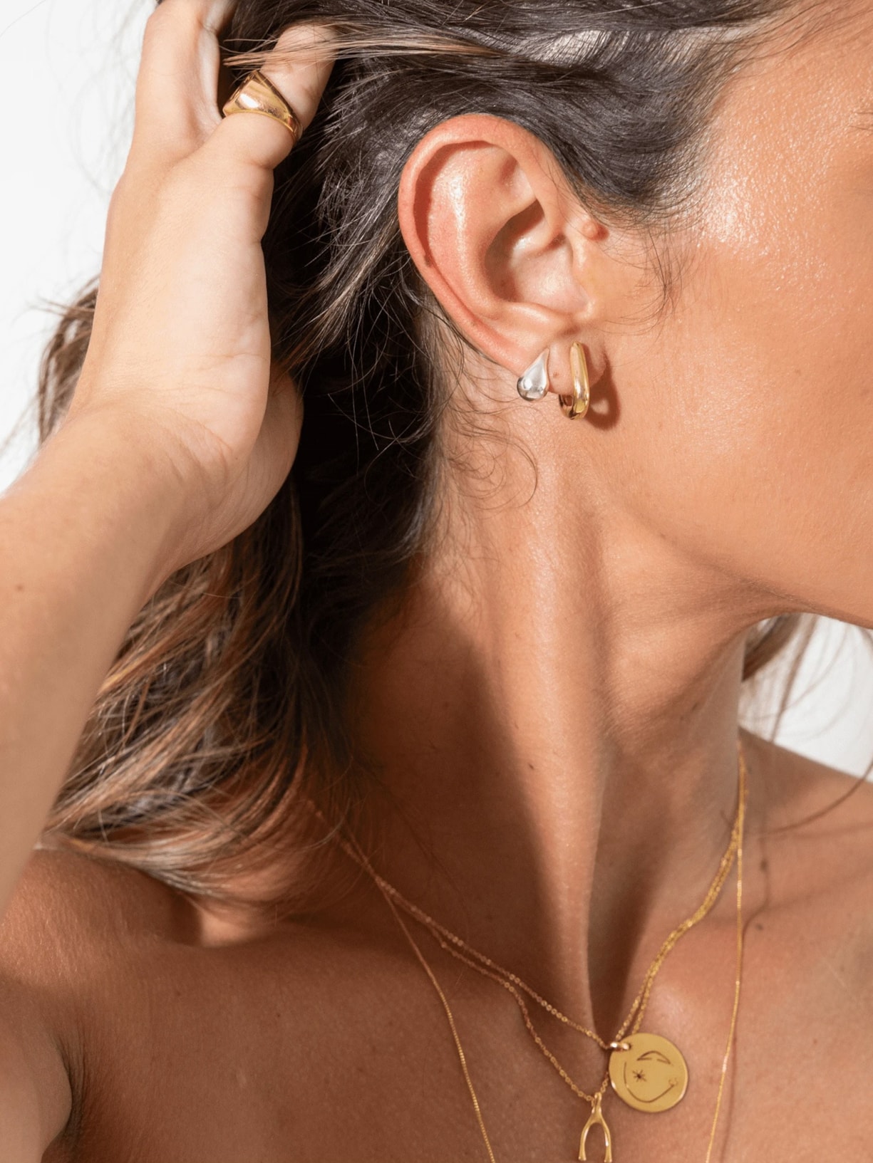 Brinco Feminino Drop Prateado Luiza Dias 111