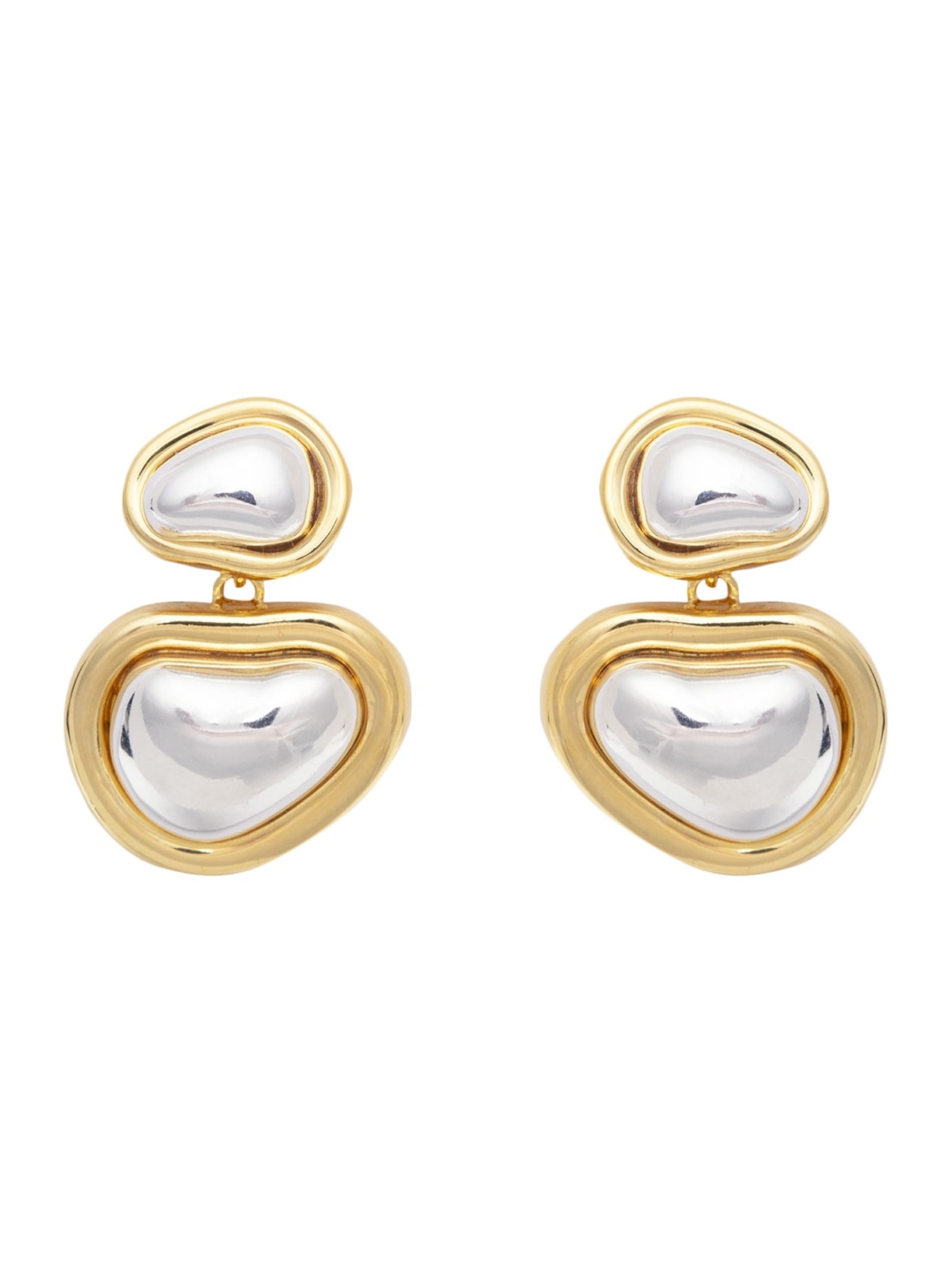 Brinco Feminino Dual Duplo - Dourado