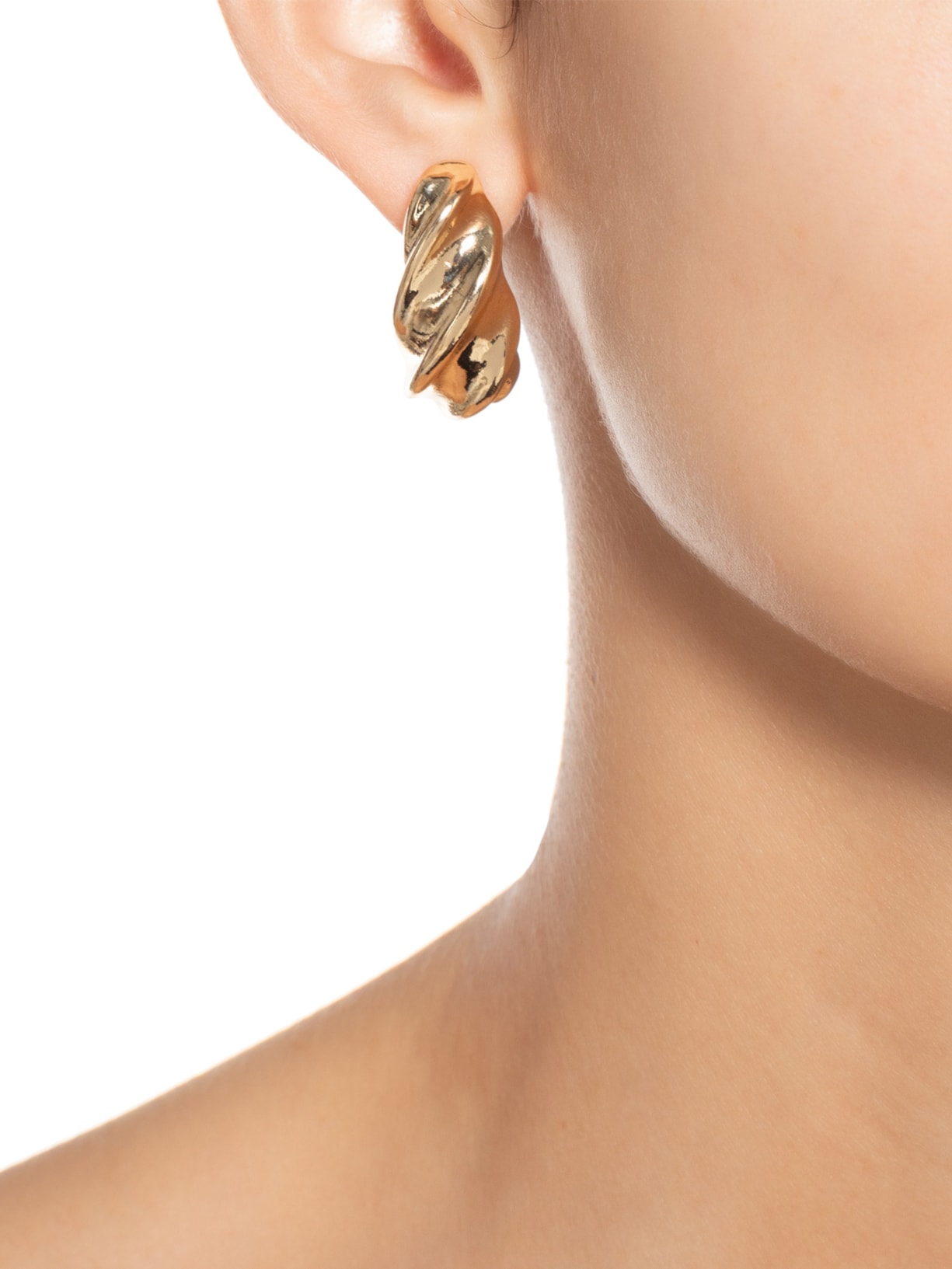 Brinco Feminino Espiral Dourado Basiq