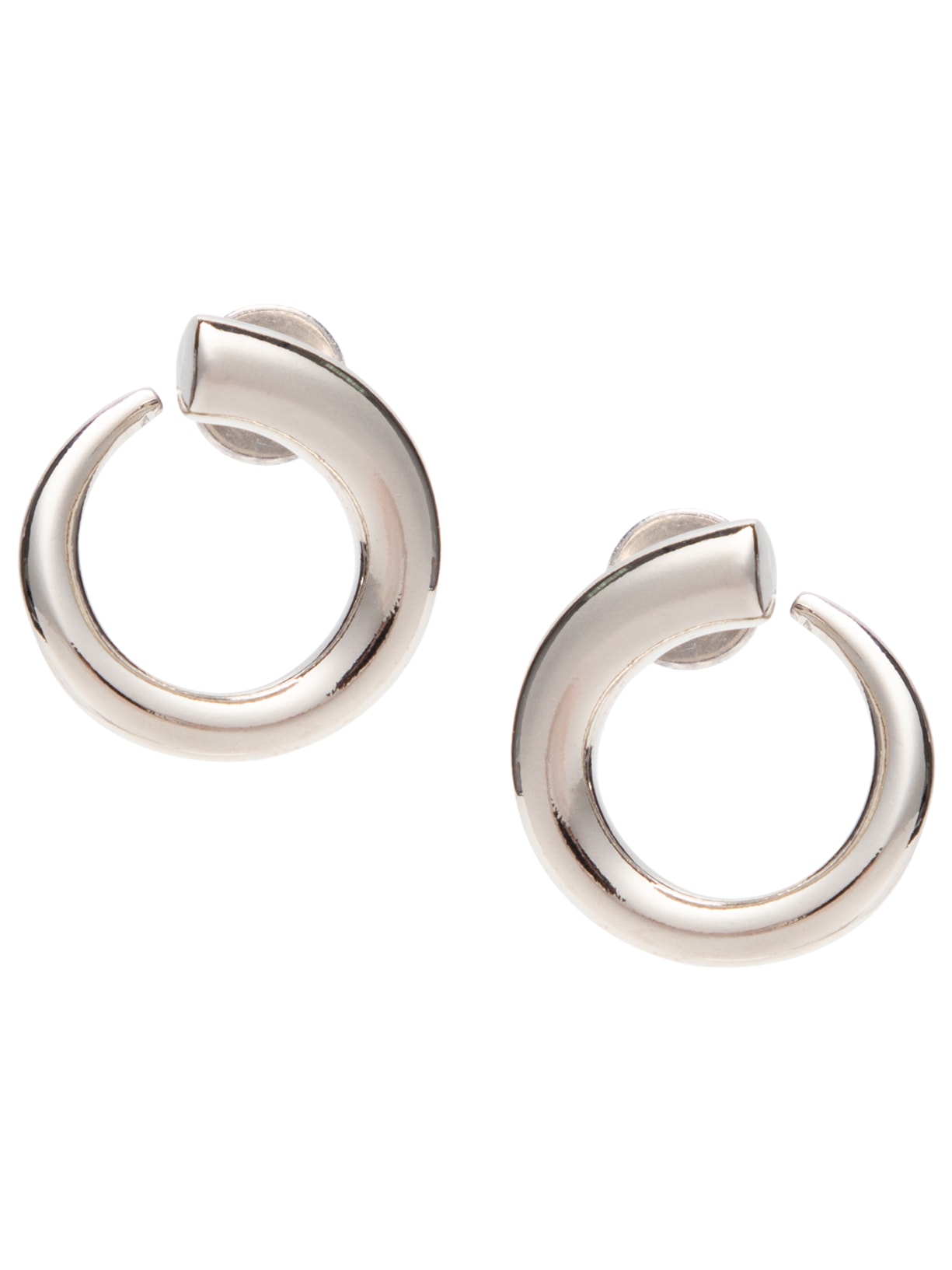 Brinco Feminino Espiral Half P Níquel - Prata