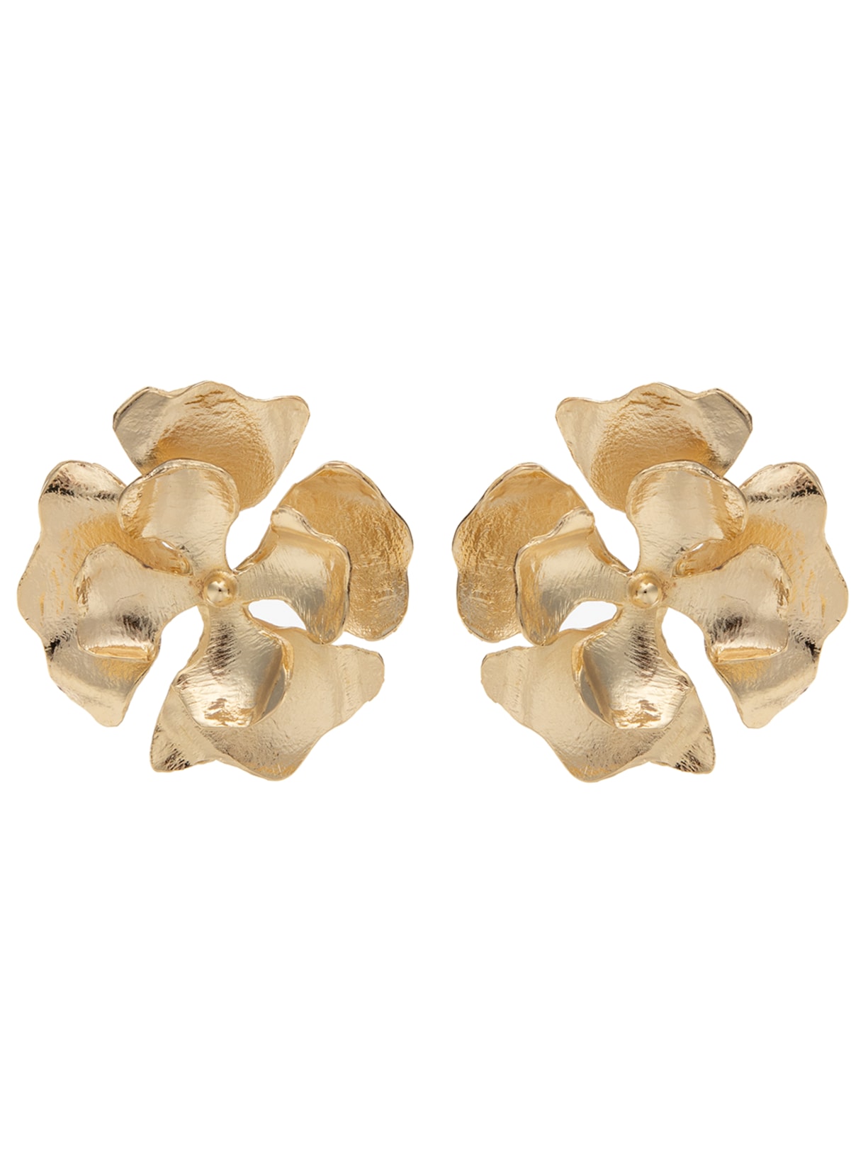 Brinco Feminino Flor Camélia - Dourado