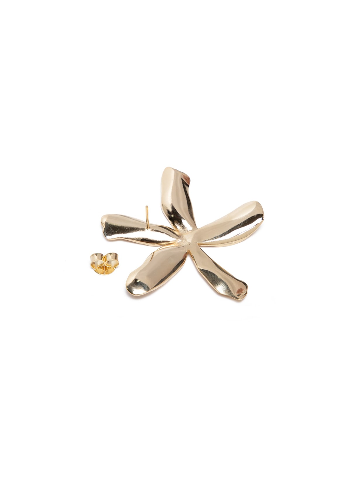 Brinco Feminino Flor Lila Ouro Dourado Triana