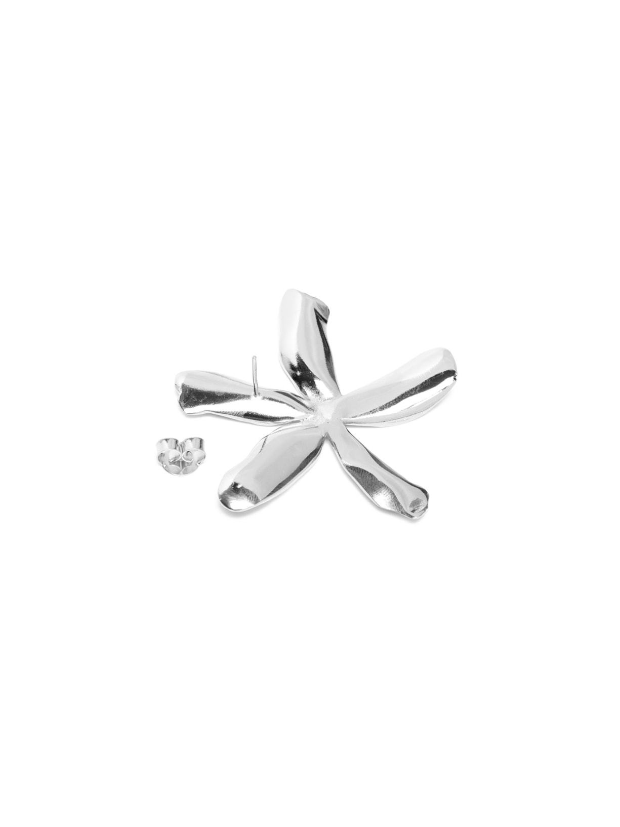 Brinco Feminino Flor Lila Prata Prata Triana