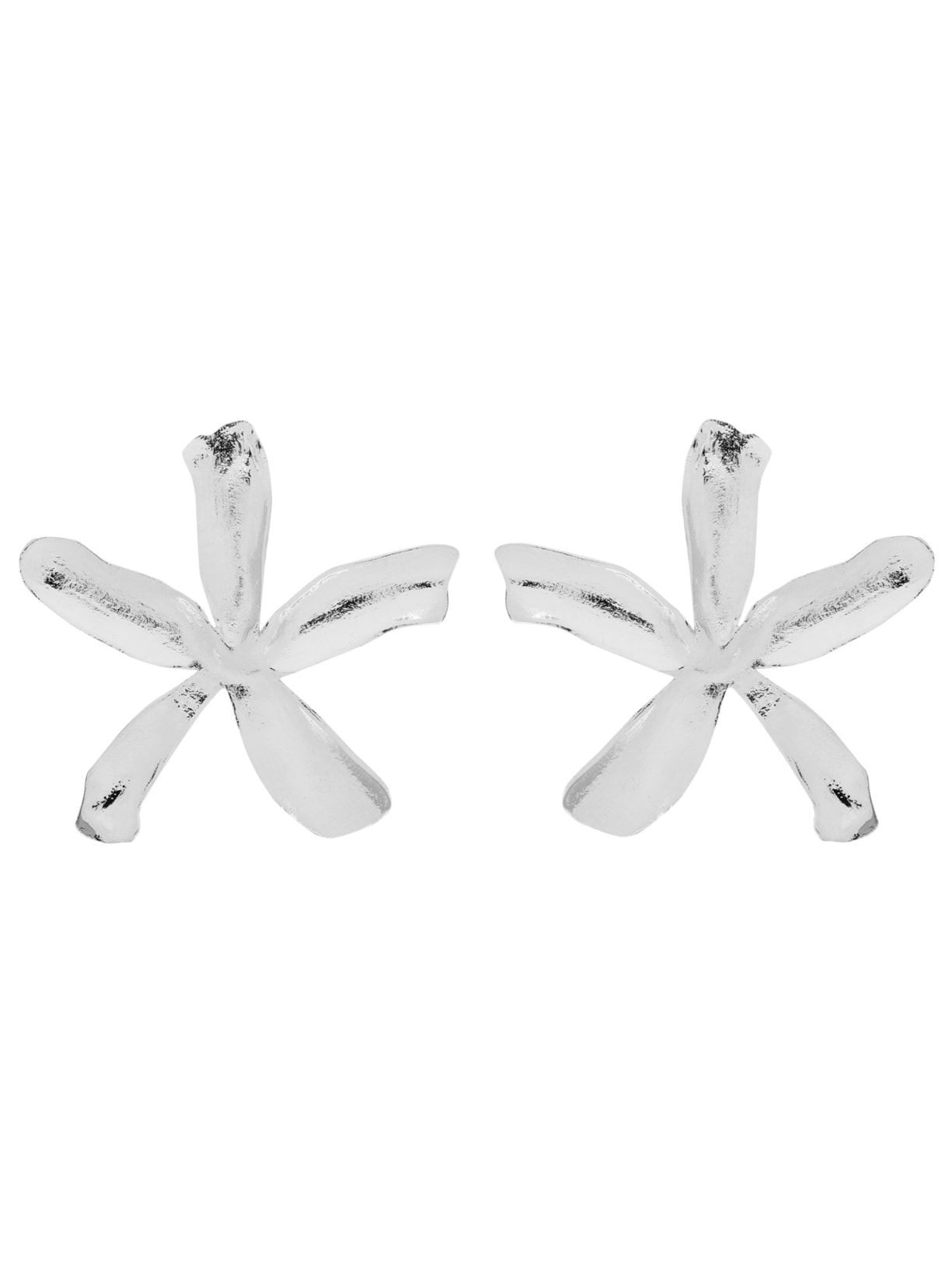 Brinco Feminino Flor Lila Prata - Prata