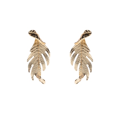 Brinco Feminino Folhagem - Dourado