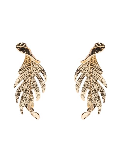 Brinco Feminino Folhagem - Dourado