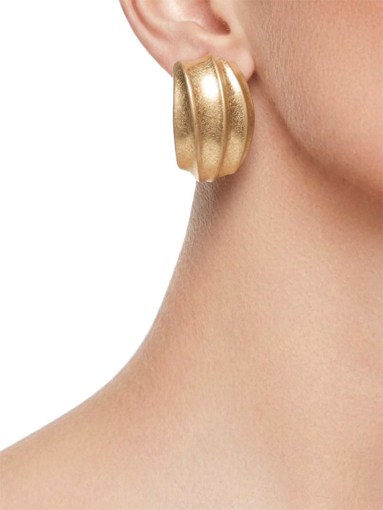 Brinco Feminino Fosco Dourado Market 33