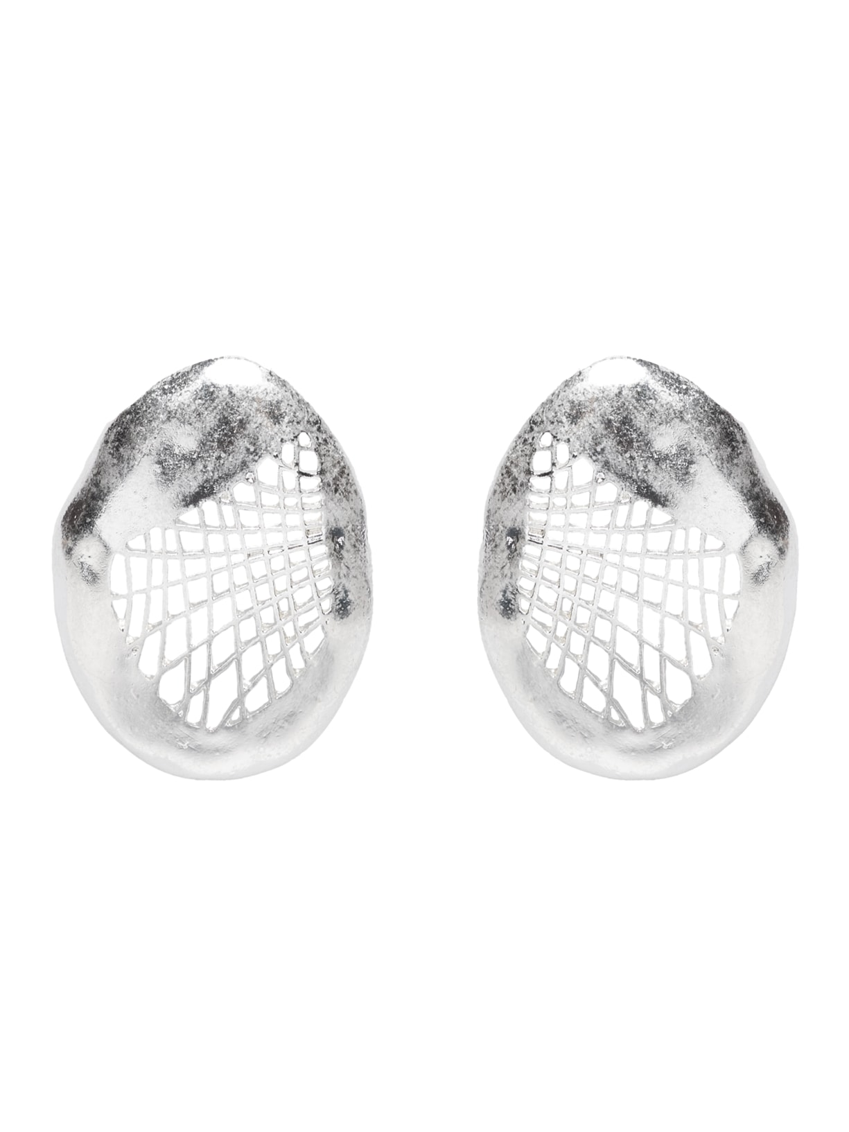 Brinco Feminino Fosco Vazado - Prateado