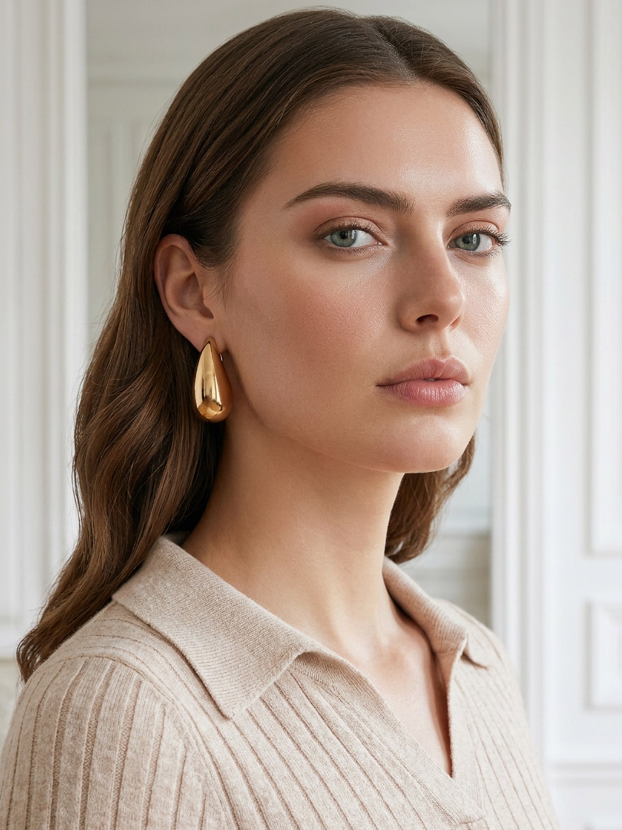 Brinco Feminino Gota Dourado Market 33