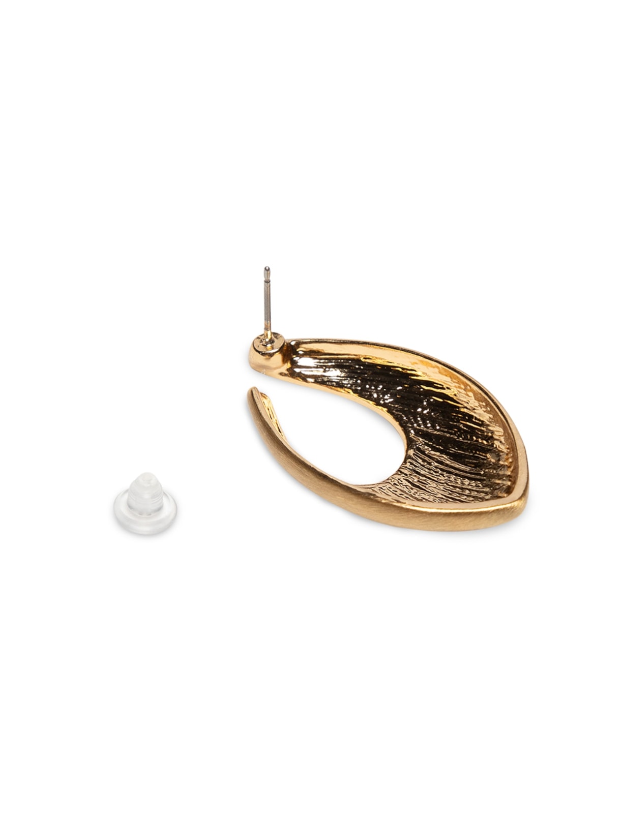 Brinco Feminino Gota Escovado Dourado Basiq