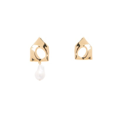 Brinco Feminino Hep Com Pérola - Dourado