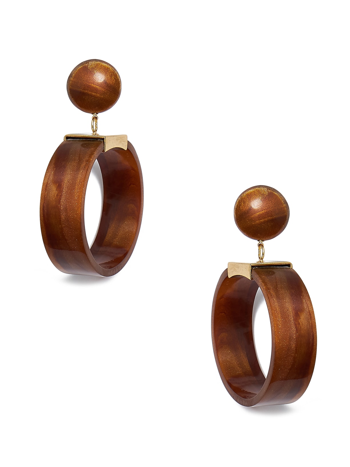 Brinco Feminino Louise - Marrom