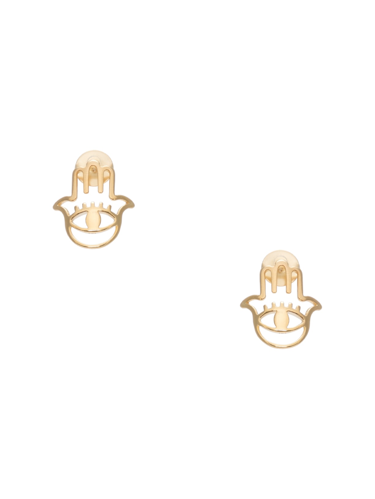 Brinco Feminino Mão Hamsa Em Metal - Ouro