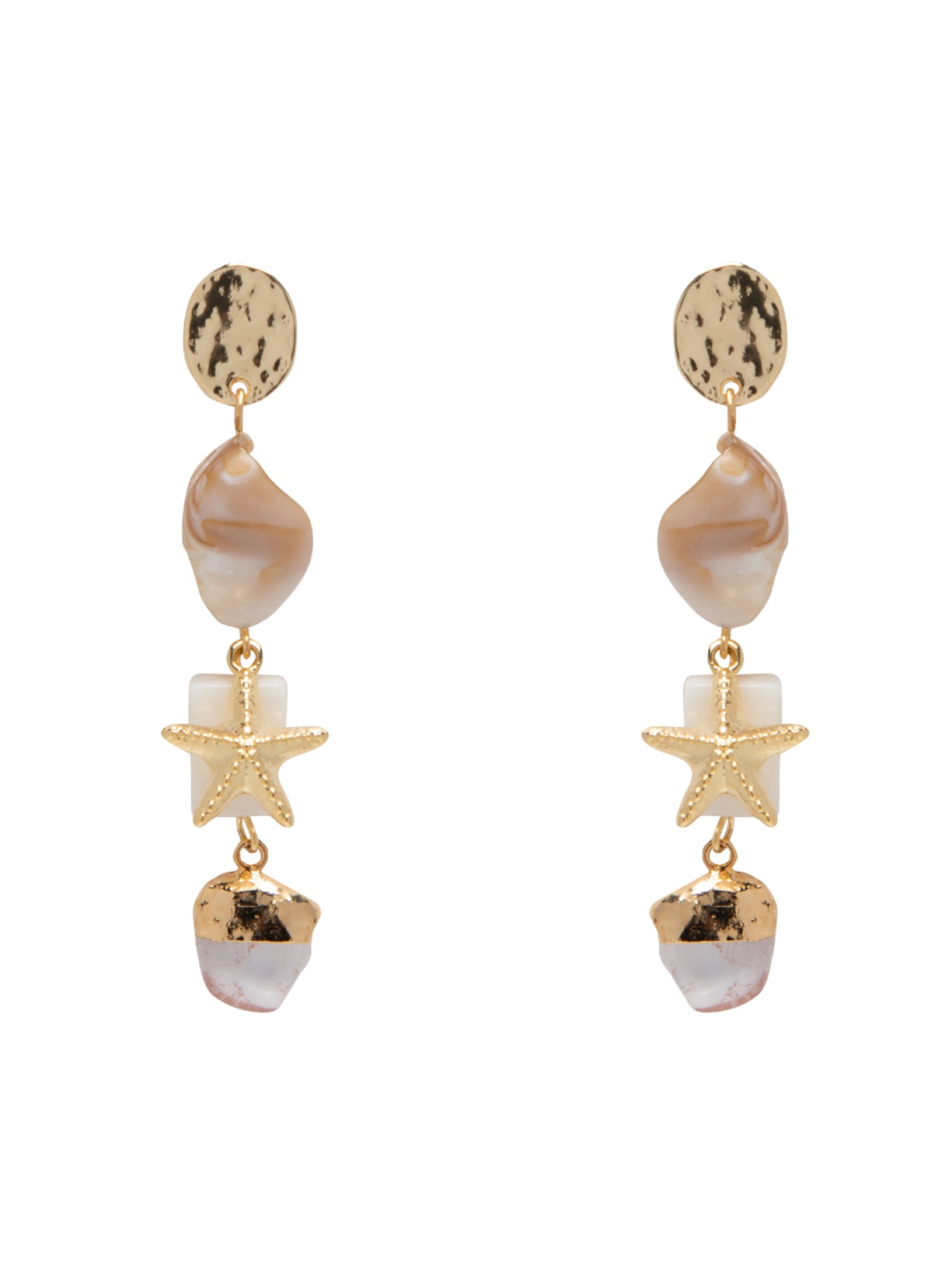 Brinco Feminino Mar Orgânico - Dourado