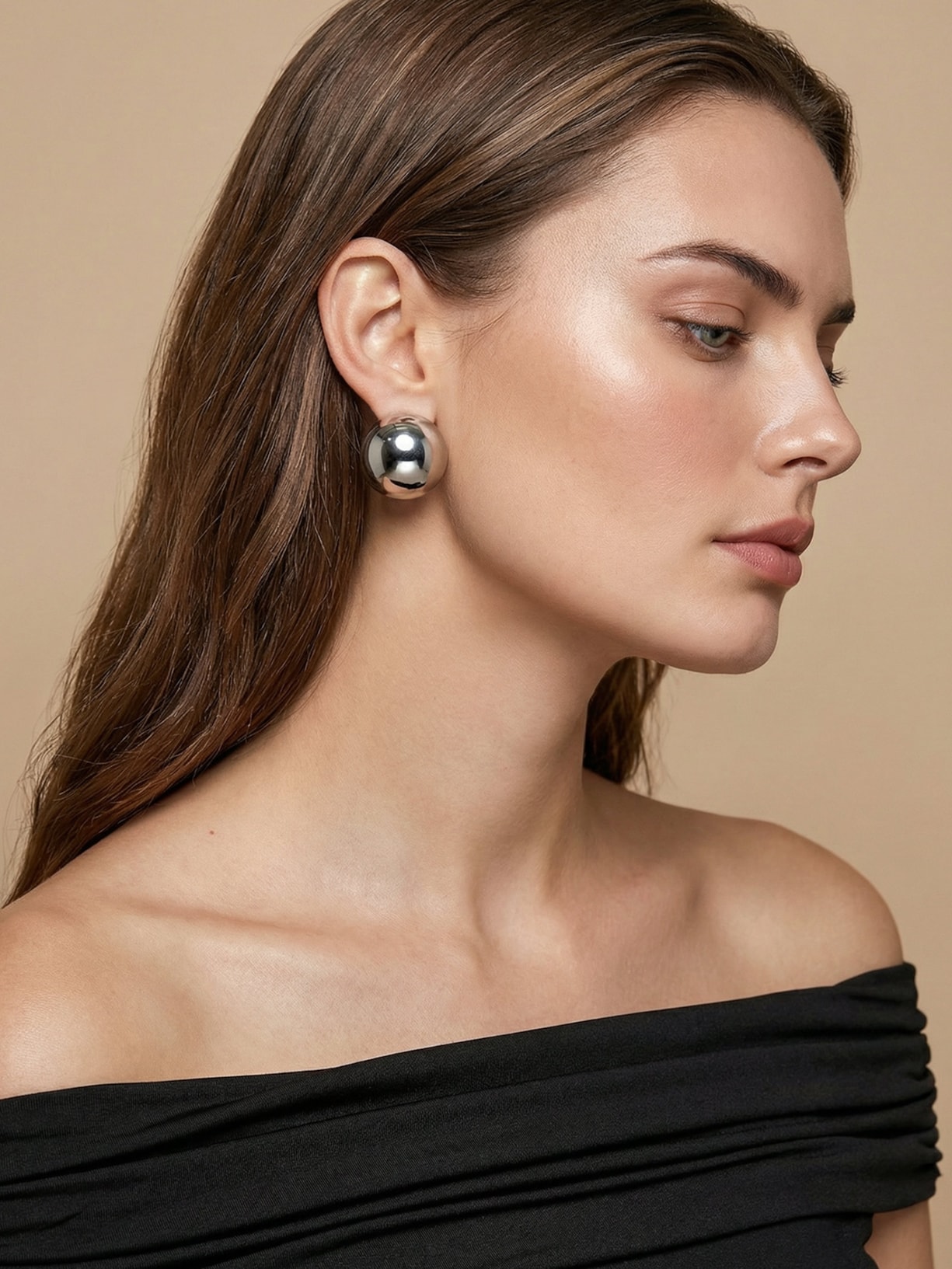 Brinco Feminino Maria Prateado Erre