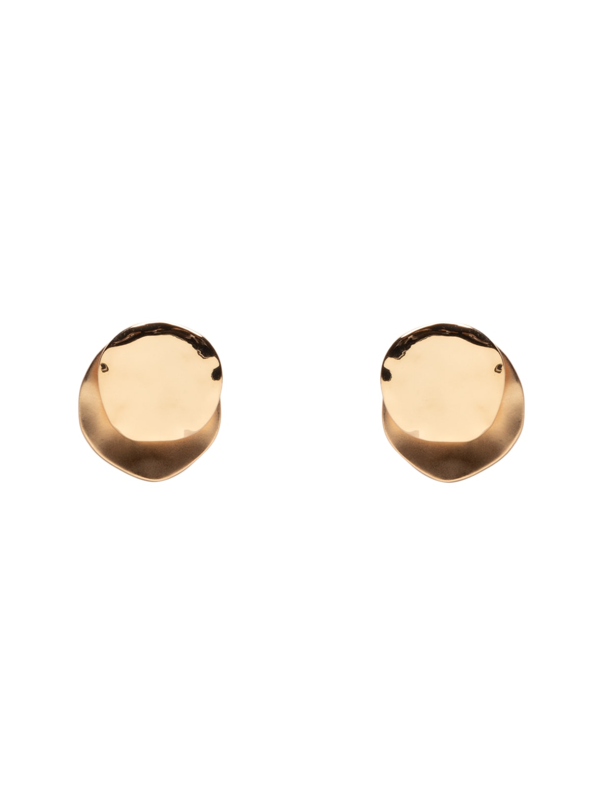 Brinco Feminino Martelado em Metal - Dourado