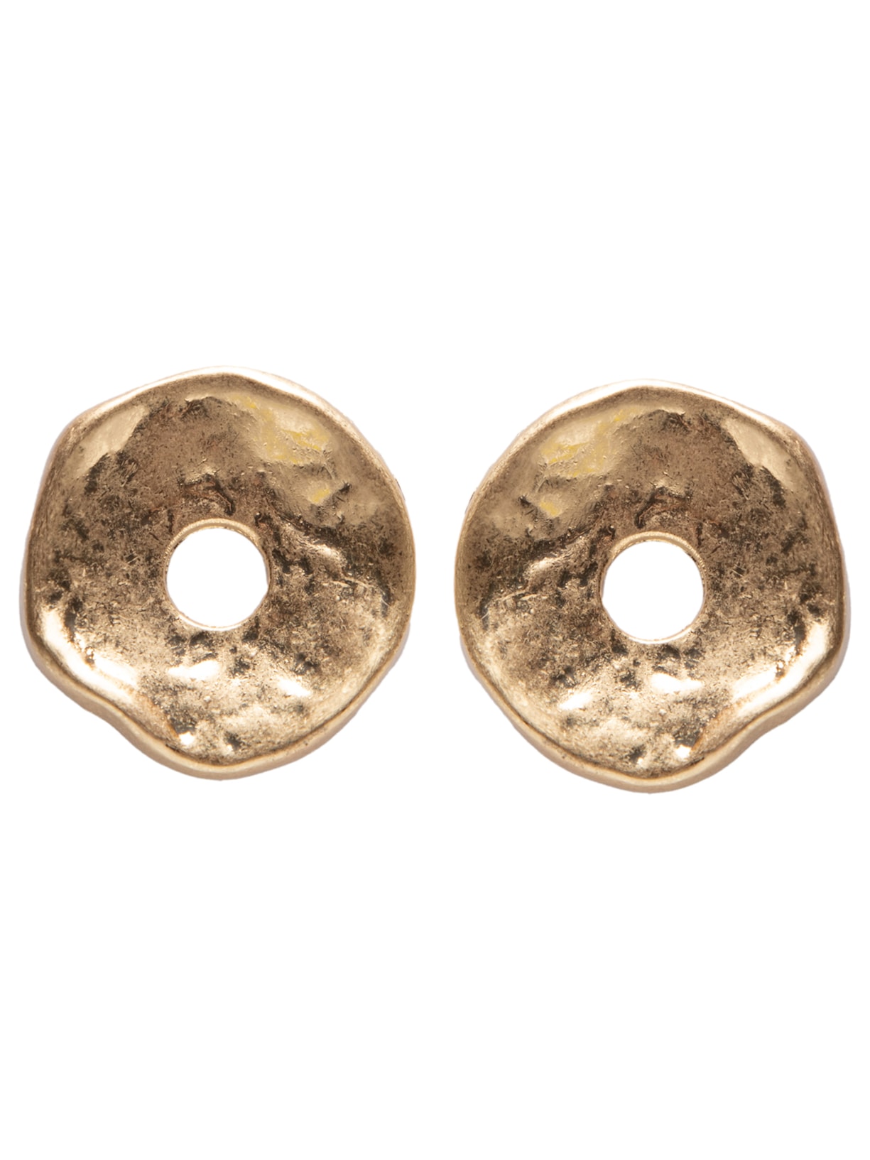 Brinco Feminino Martelado Fosco - Dourado