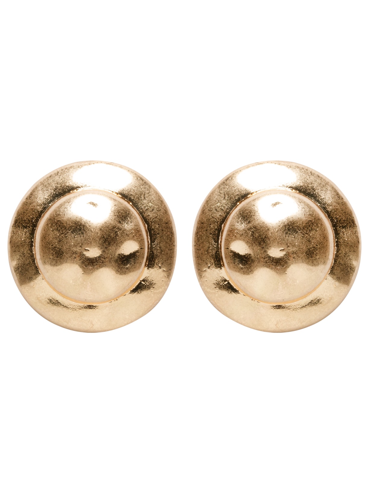 Brinco Feminino Martelado Fosco - Dourado