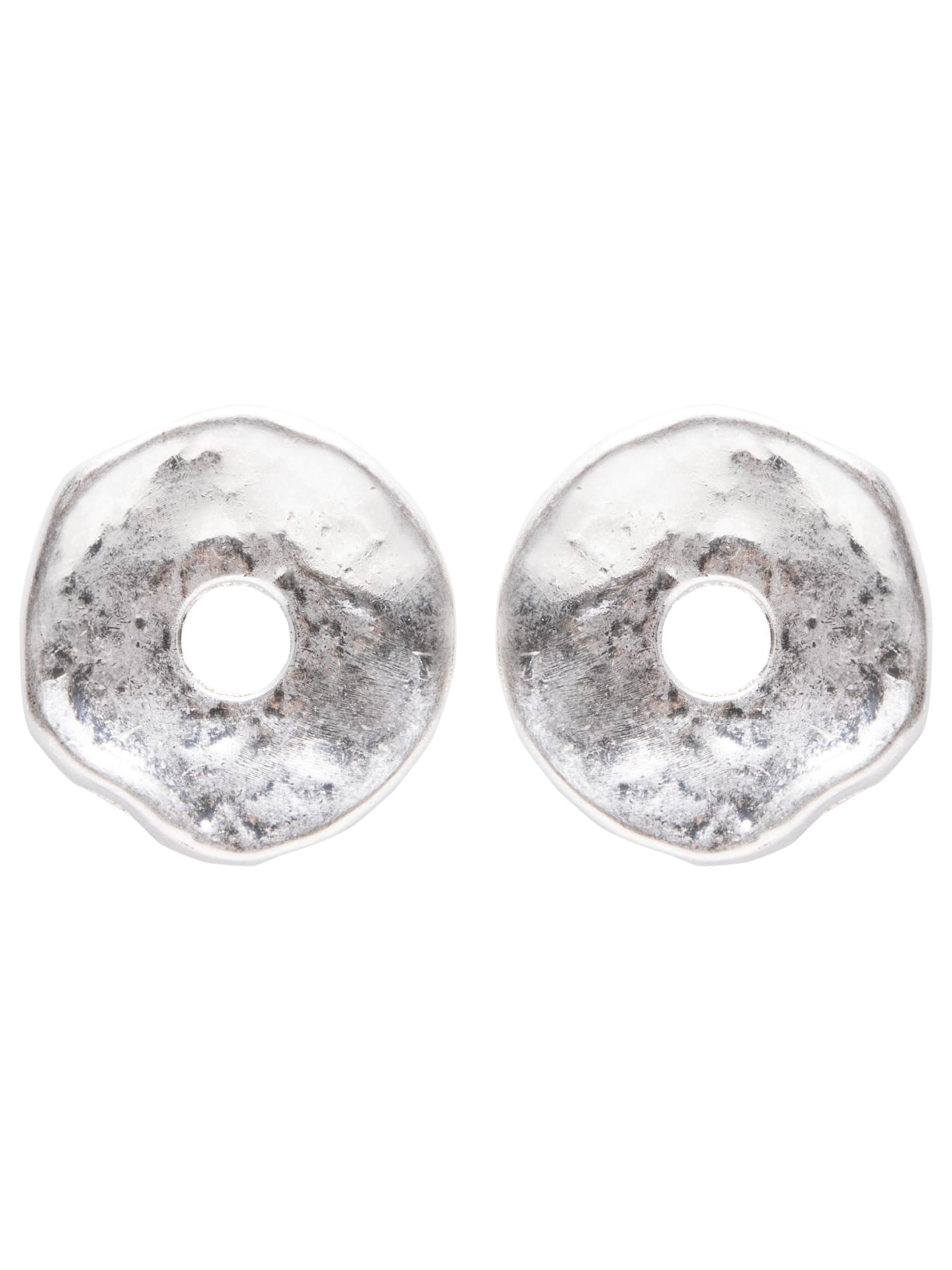 Brinco Feminino Martelado Fosco - Prata