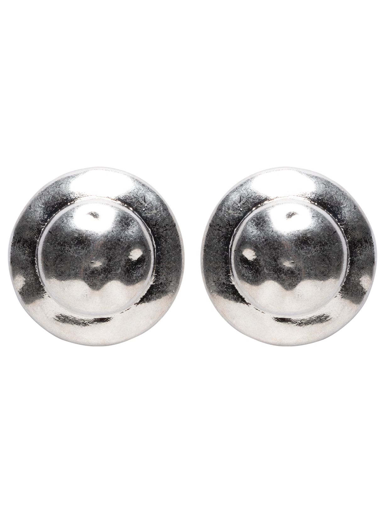 Brinco Feminino Martelado Fosco Prateado Market 33
