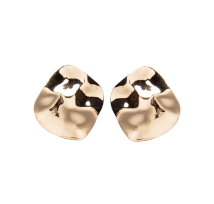 Brinco Feminino Martelado Orgânico - Dourado