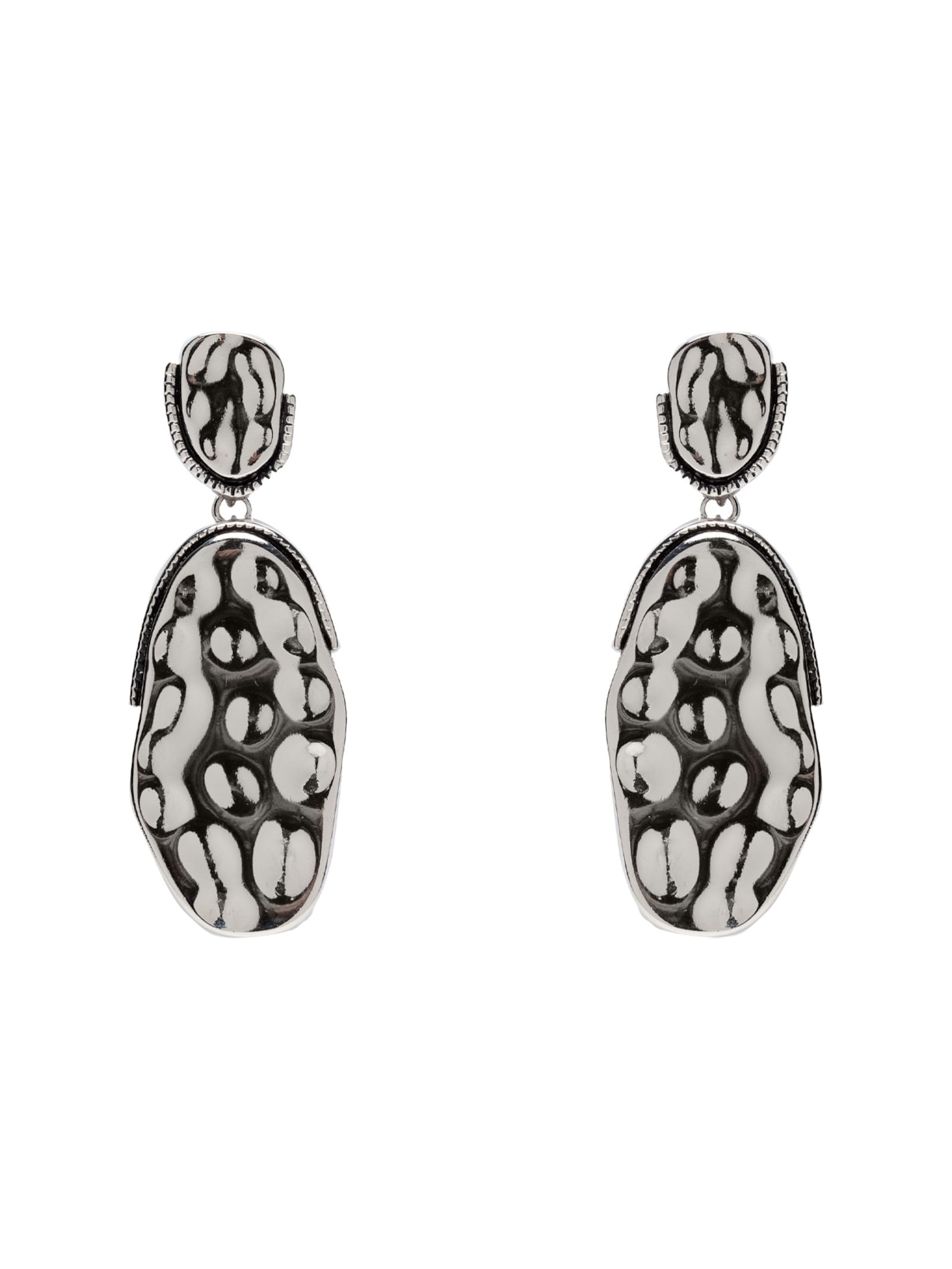 Brinco Feminino Martelado - Prata