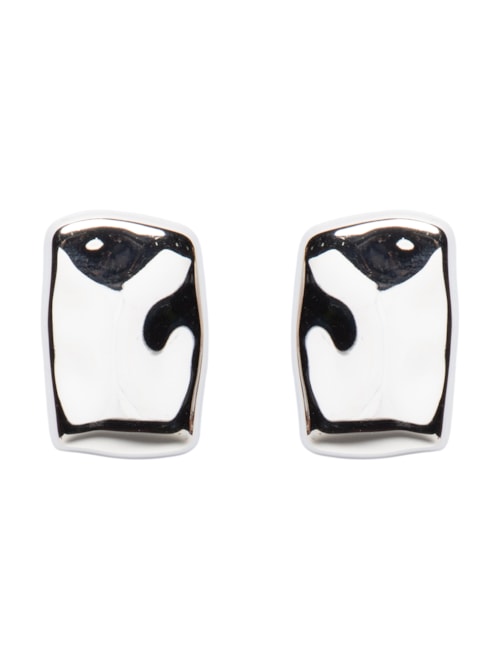 Brinco Feminino Maxi Martelado - Prateado
