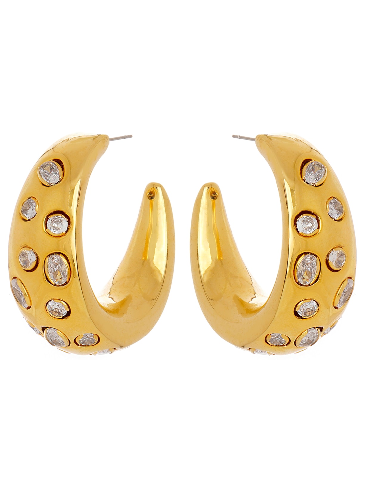 Brinco Feminino Meia Argola Bright Waves - Dourado