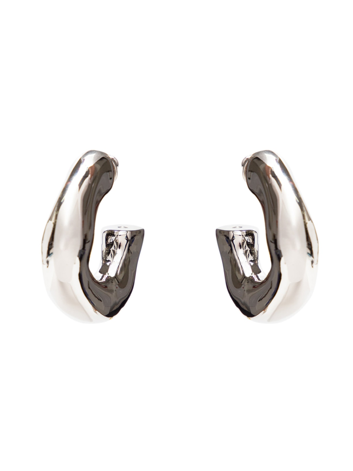 Brinco Feminino Meia Argola Elia 3d - Prata