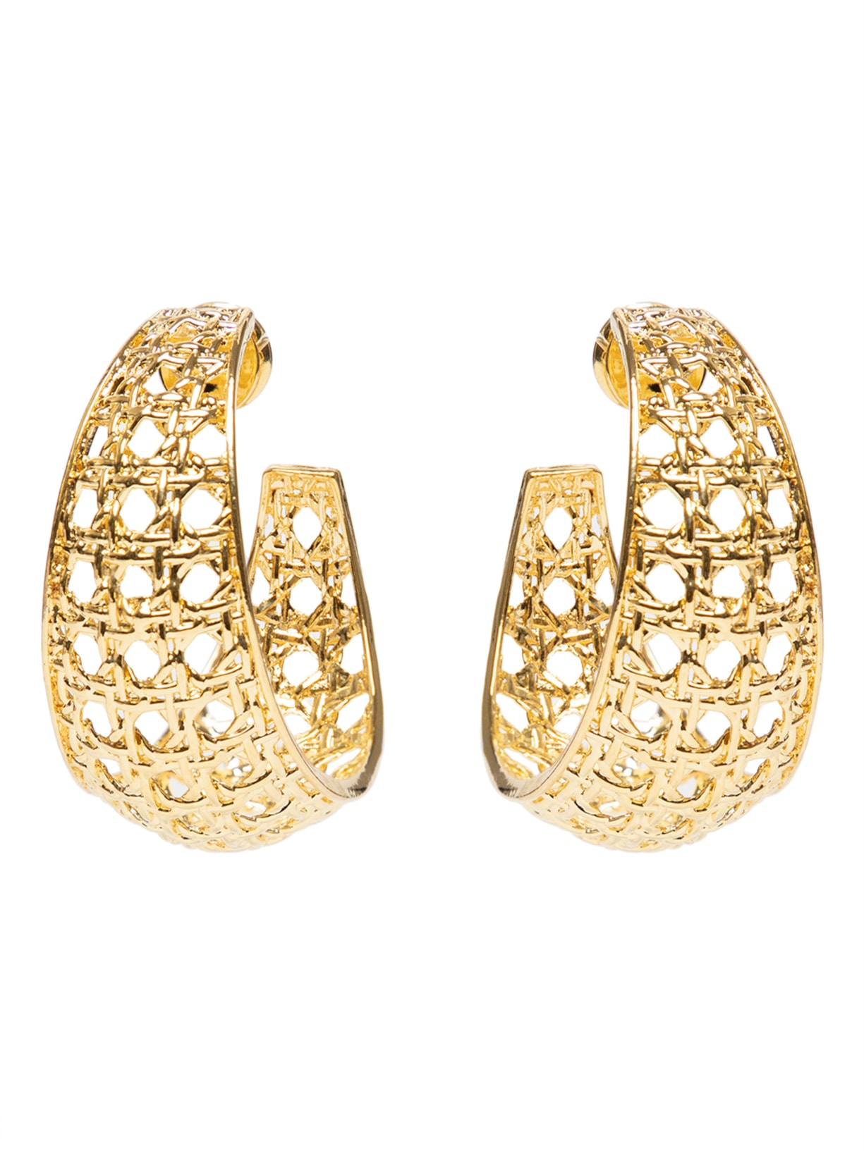 Brinco Feminino Meia Argola G La - Dourado