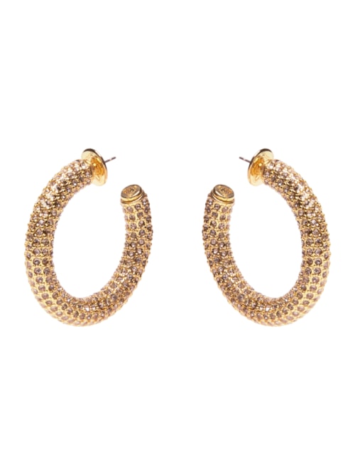Brinco Feminino Meia Argola G Peão Str - Dourado
