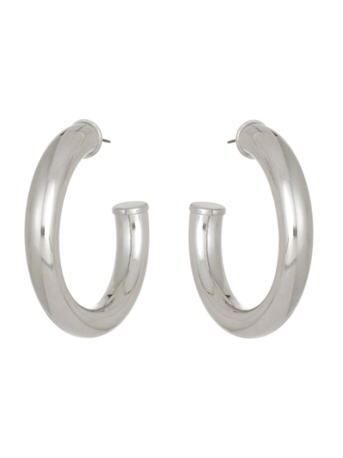 Brinco Feminino Meia Argola M Peão Metal - Prata