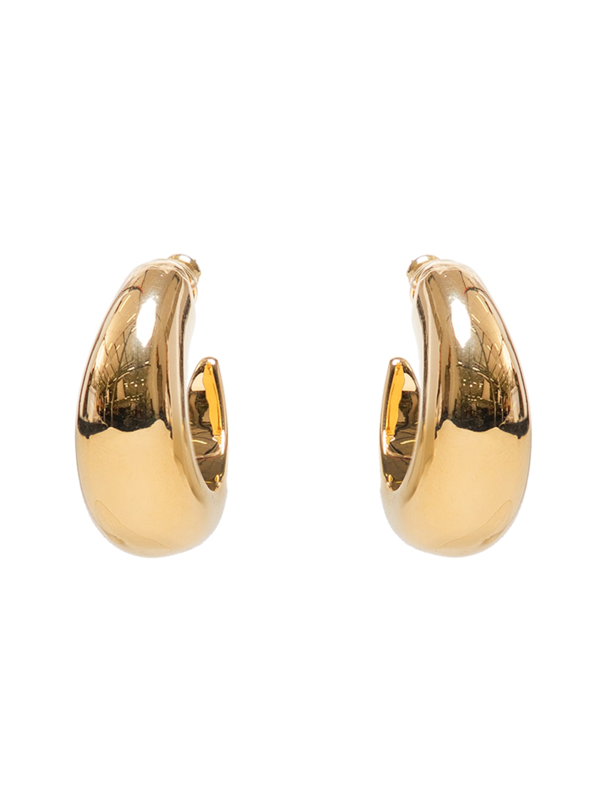 Brinco Feminino Meia Argola Metal - Dourado