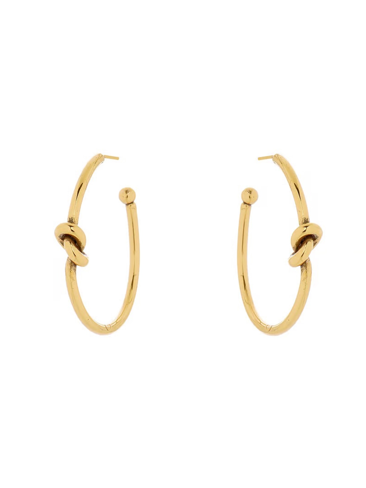 Brinco Feminino Meia Argola Nó 30MM - Dourado