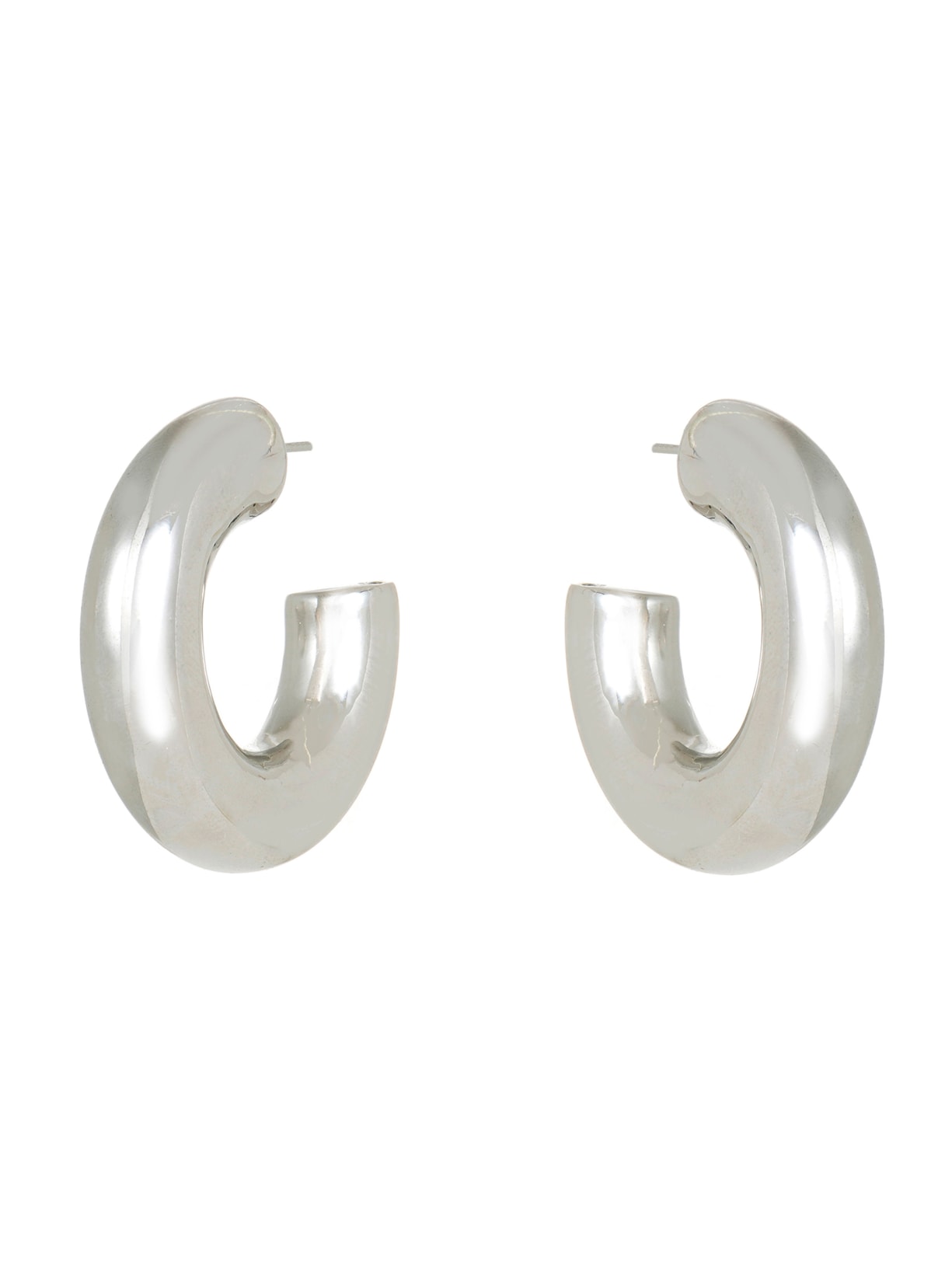 Brinco Feminino Meia Argola Wild Met - Prata