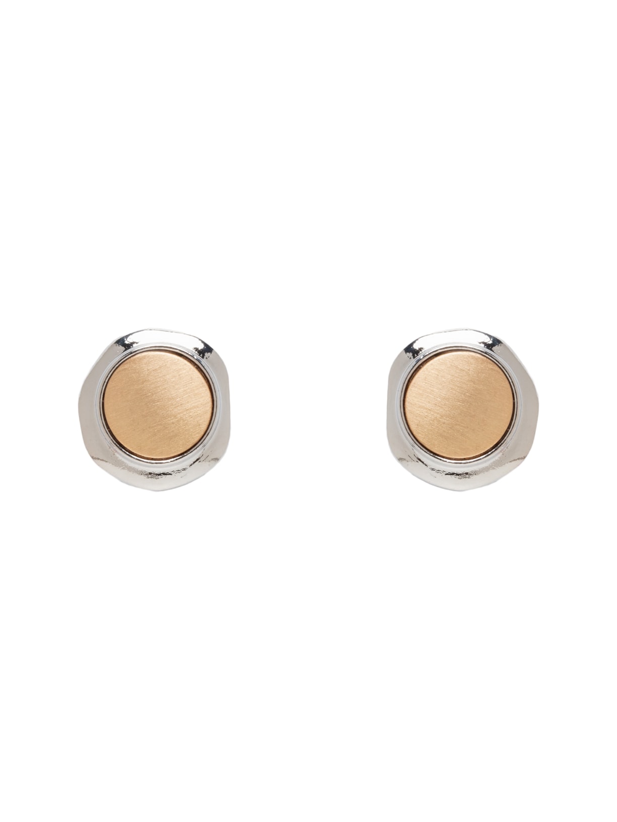 Brinco Feminino Metal Misto Escovado - Dourado