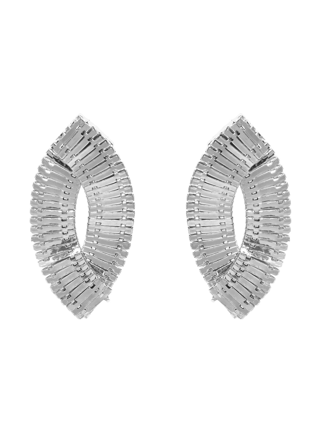 Brinco Feminino Metálico Sobreposto Prata Market 33