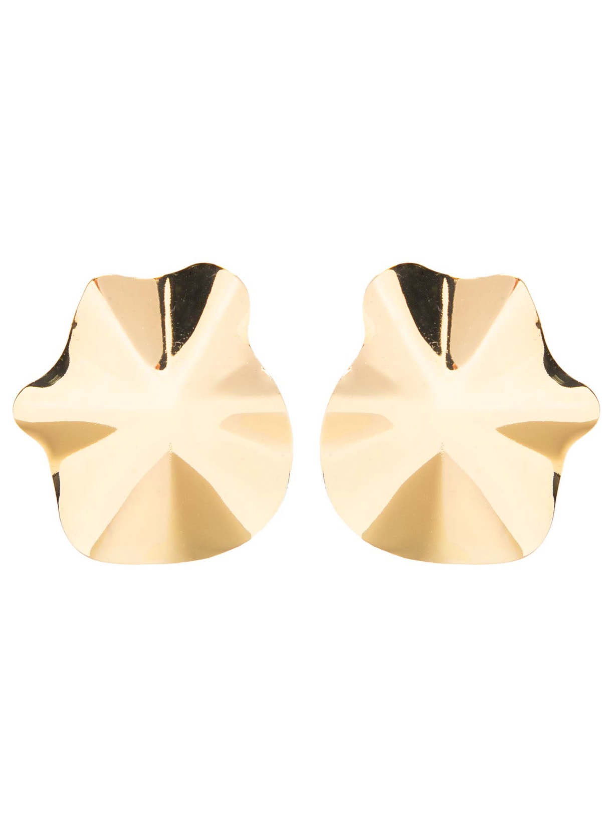 Brinco Feminino Orgânico Chapa Martelado - Dourado