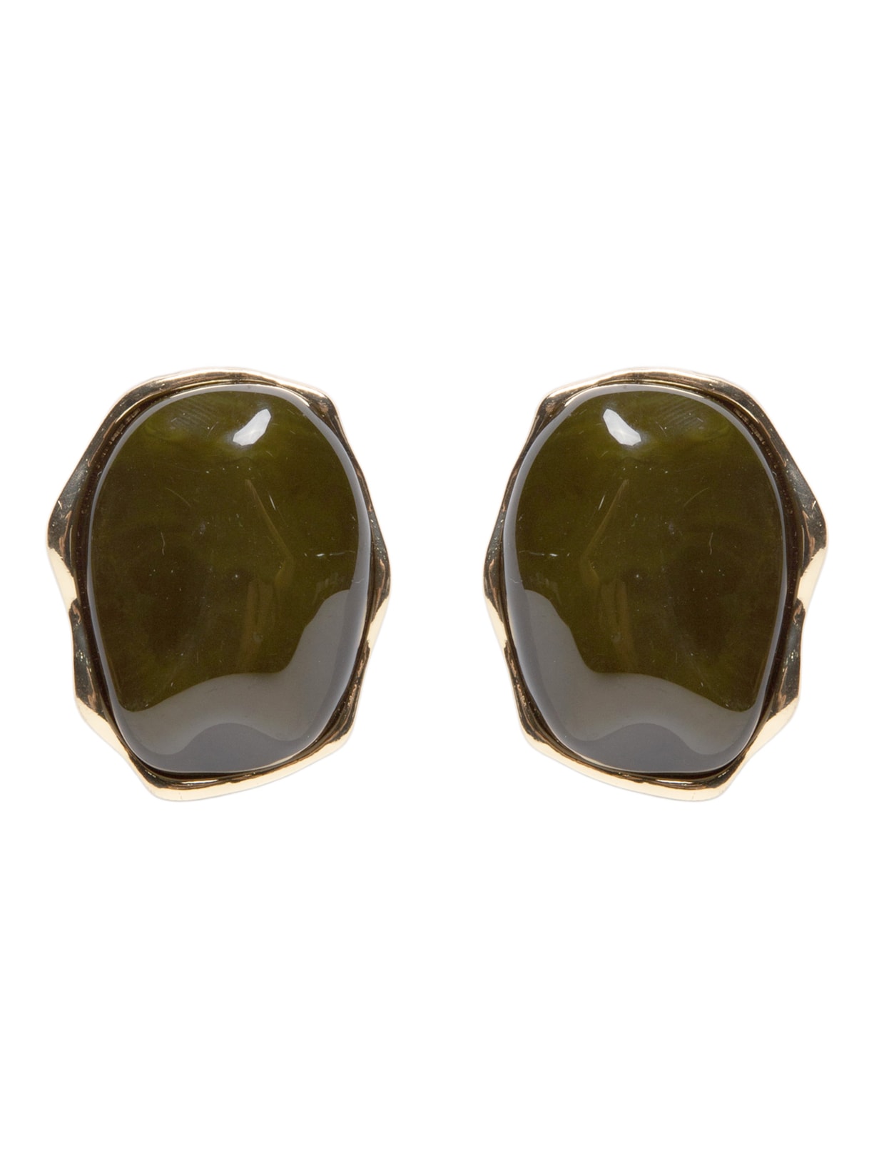 Brinco Feminino Orgânico Com Pedra Verde '2Essential