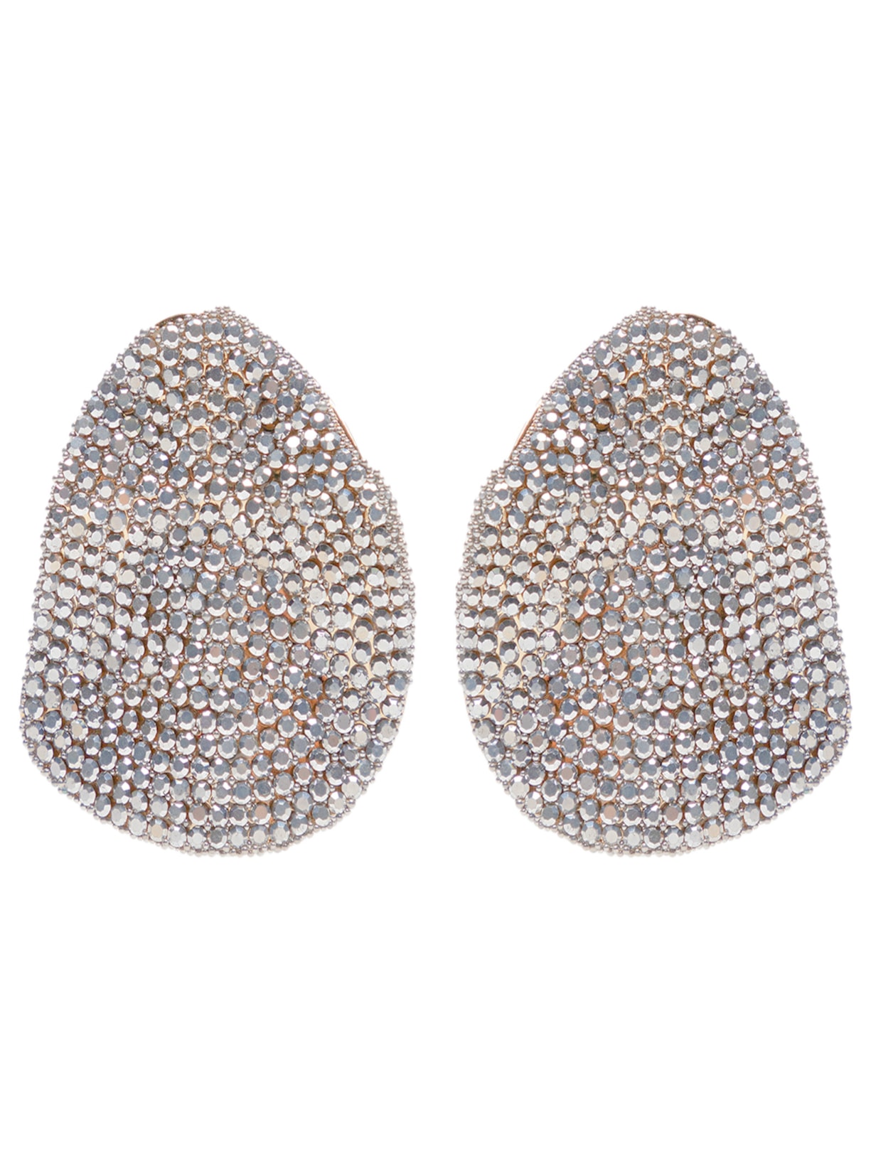 Brinco Feminino Orgânico Cravejado - Prata