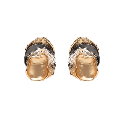 Brinco Feminino Orgânico Em Camadas - Dourado